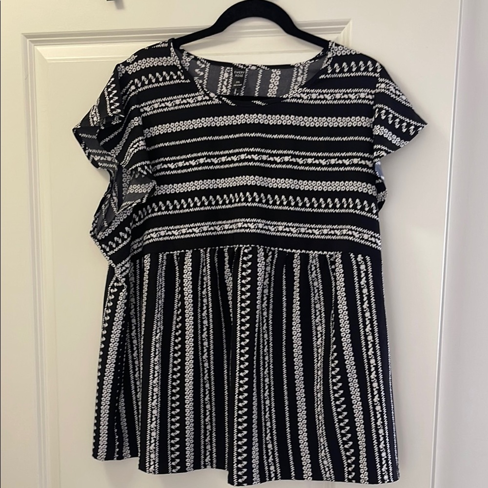 Stylish Black and White blouse